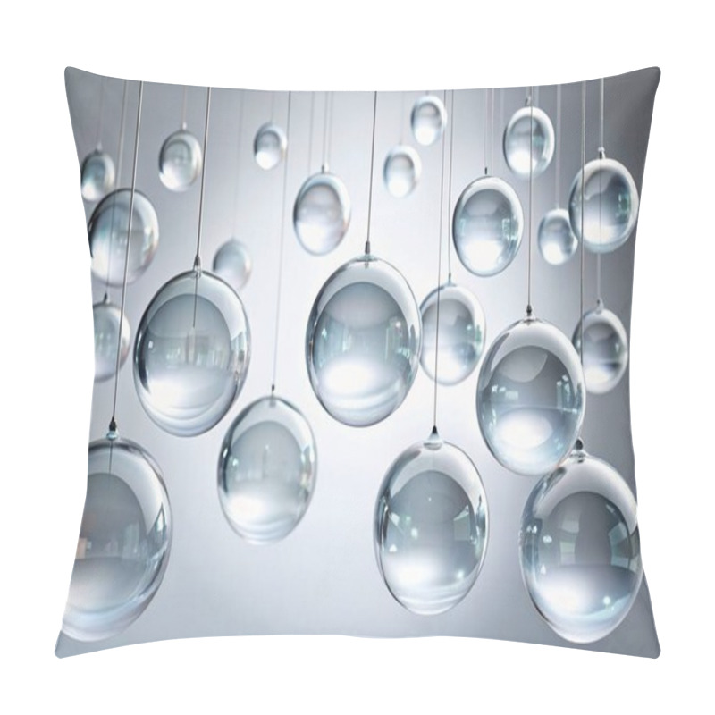 Personality  Glass Balls. Hanging Glass Balls. Glass Balls Background Pillow Covers