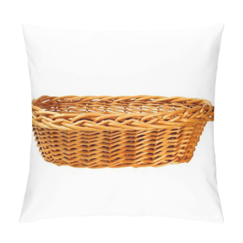 Personality  Wicker Basket On White Pillow Covers