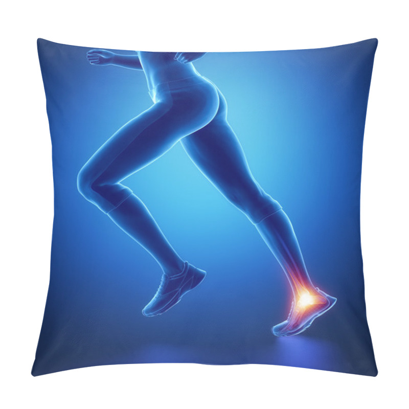 Personality  Running Woman Injured Ankle Pillow Covers