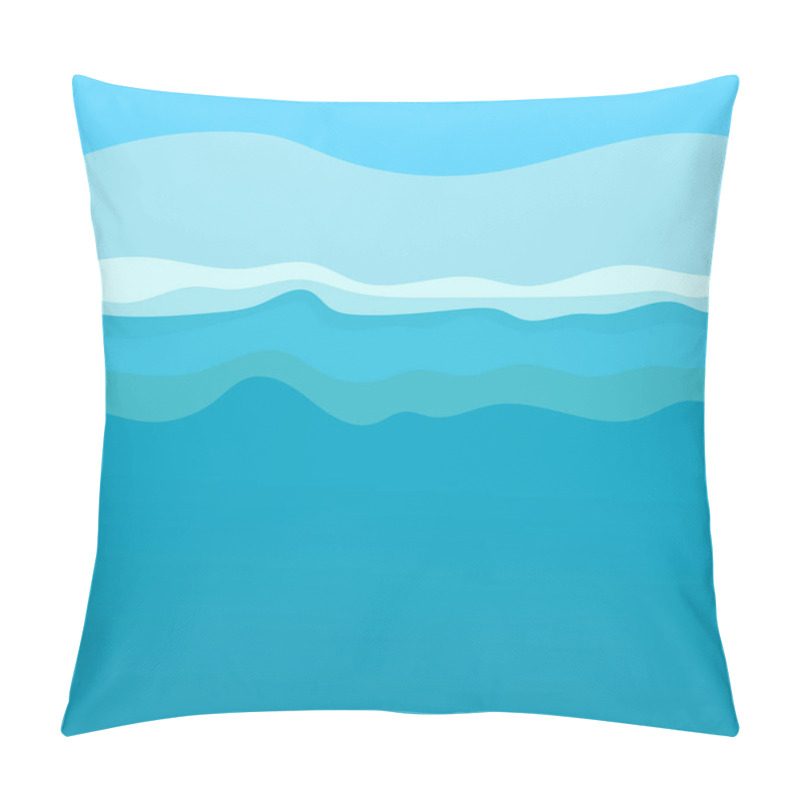 Personality  Abstract Water Wave Vector Illustration Design Background Pillow Covers