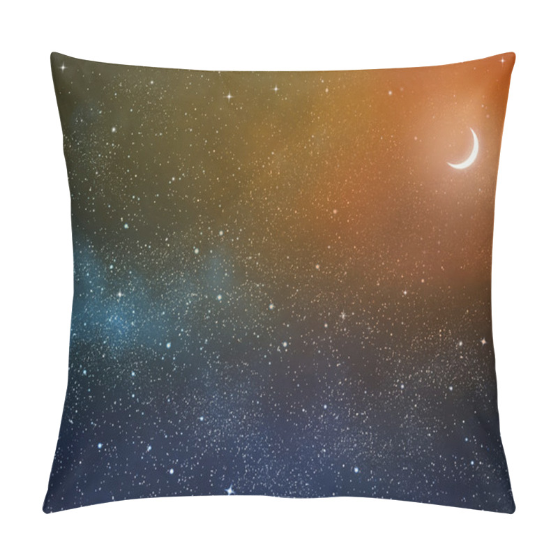 Personality  Night Sky With Stars And Moon Pillow Covers