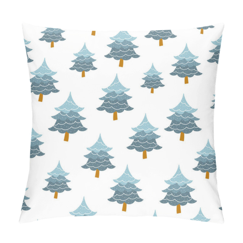 Personality  Christmas Tree Seamless Pattern. Vector Illustration In A Childish Hand-drawn Scandinavian Style. Fir-tree Forest. The Pastel Palette Is Ideal For Printing Packaging, Fabrics, Textiles Pillow Covers