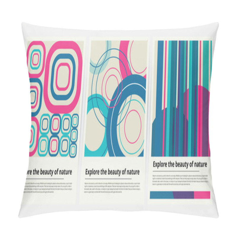 Personality  Modern Abstract Covers Set Minimal Cover Design Geometric Design Background 5 Pillow Covers