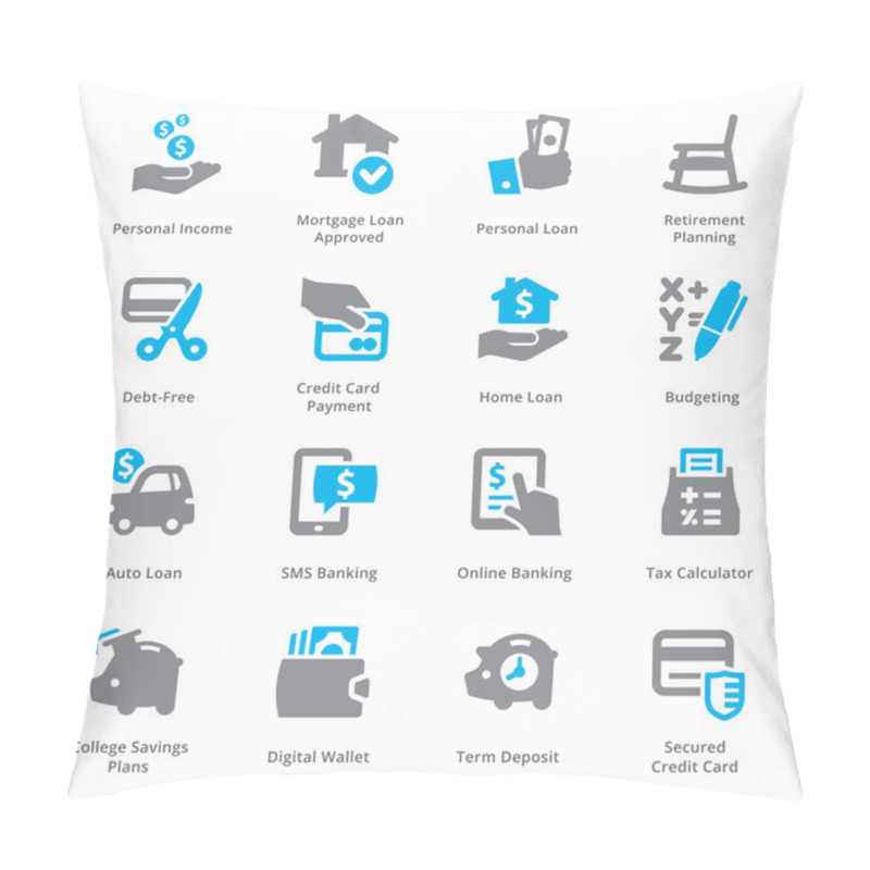 Personality  Personal & Business Finance Icons Set 2 - Sympa Series Pillow Covers