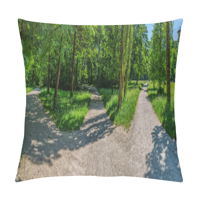 Personality  Panoramic Shot Of Crossroads Pillow Covers