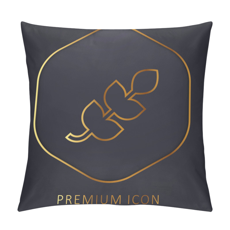 Personality  Branch Golden Line Premium Logo Or Icon Pillow Covers