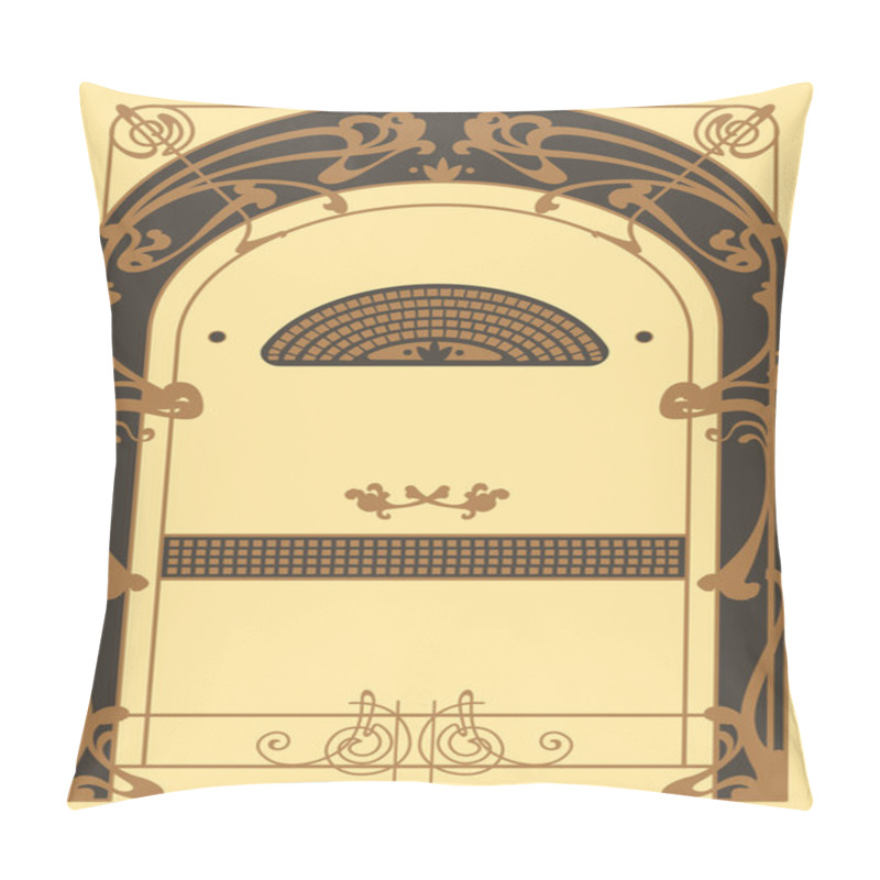 Personality  Art Nouveau Backgrounds And Frame Pillow Covers