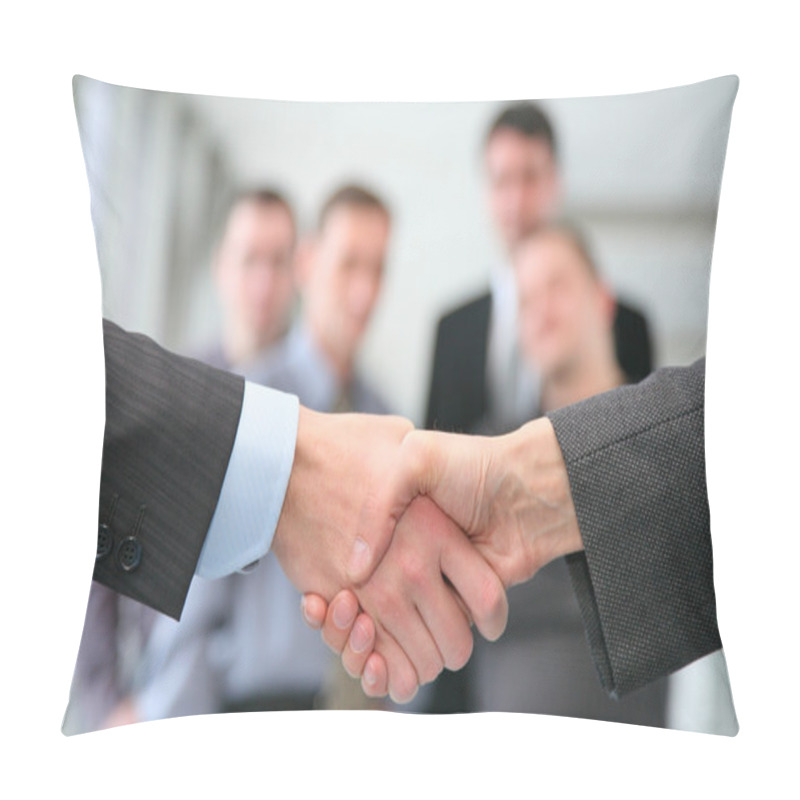 Personality  Shaking Hands And Business Team Pillow Covers