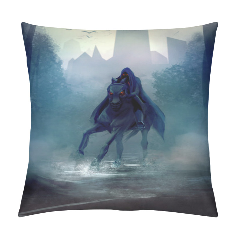 Personality  Black Horseman. Pillow Covers