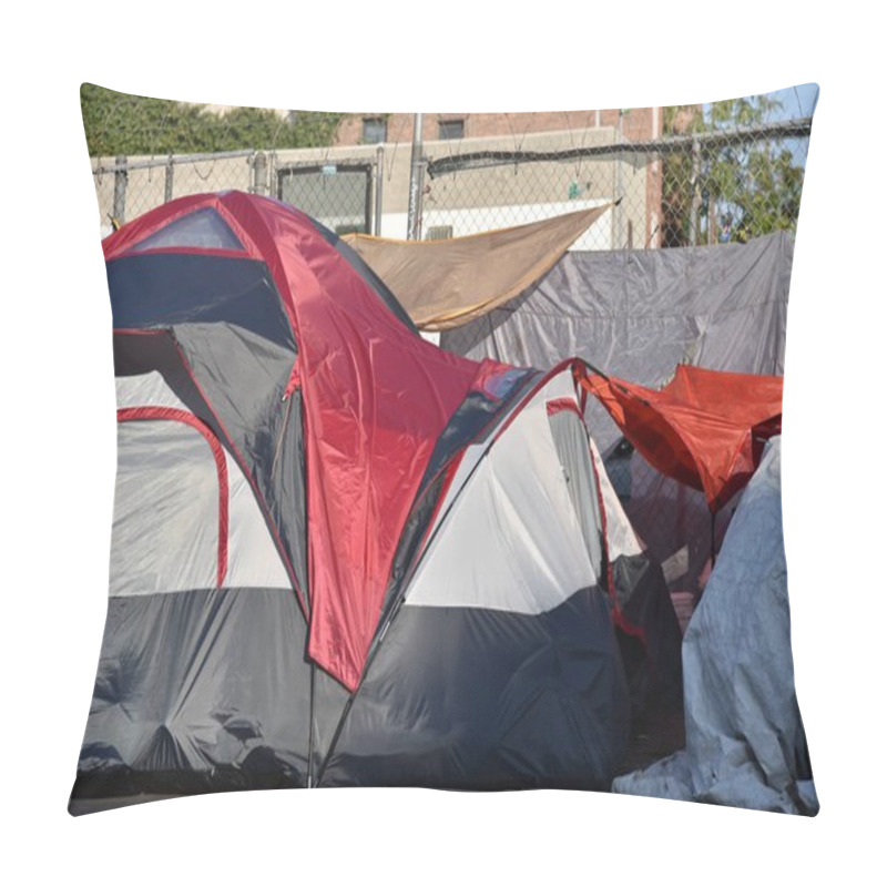 Personality  Homeless Man's Tent Pillow Covers