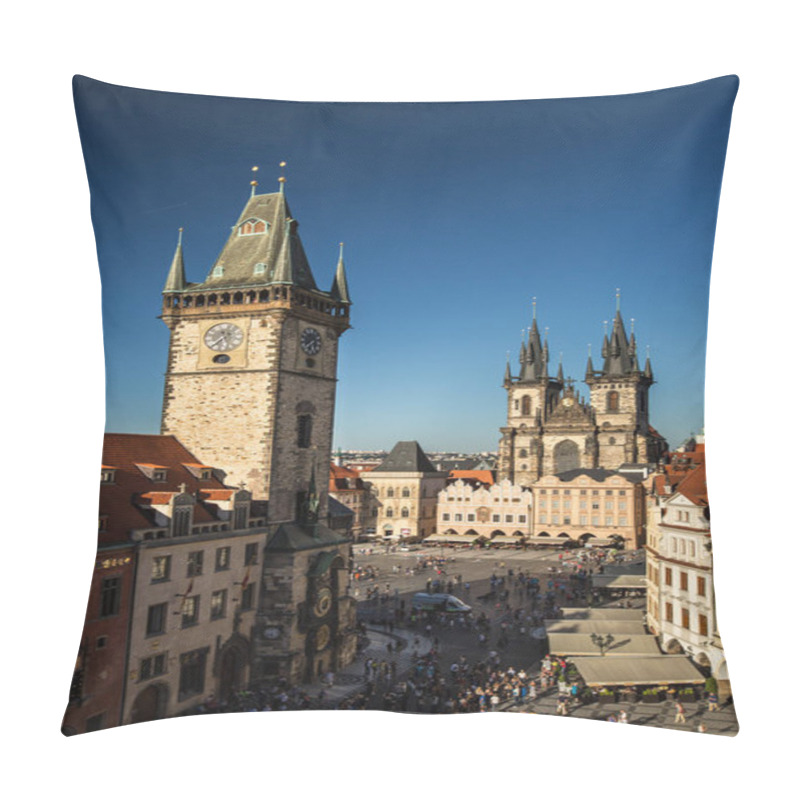 Personality  Old Town Square in Prague, Czech republic pillow covers