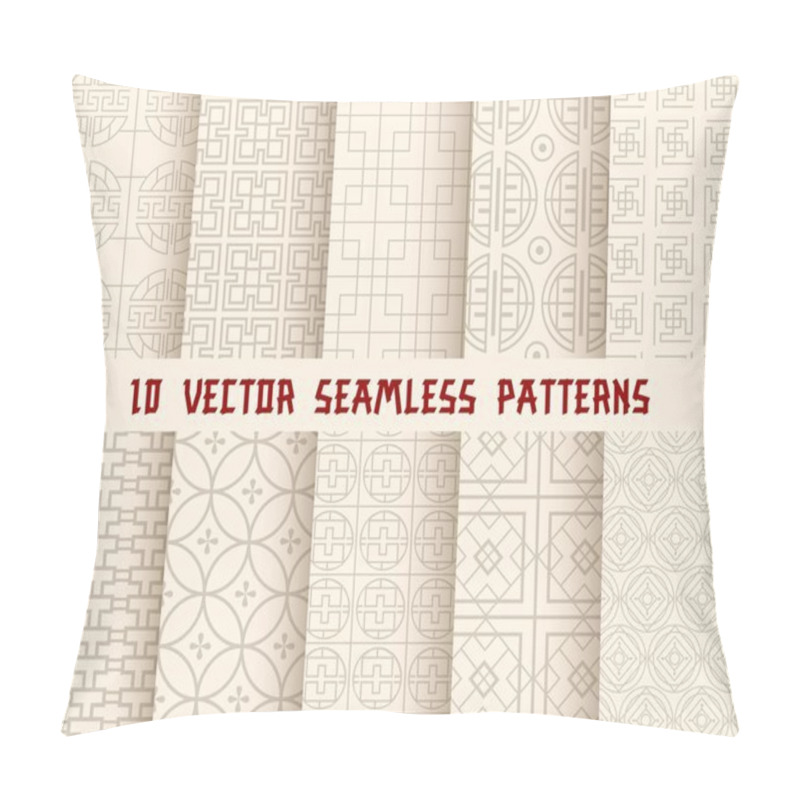 Personality  Oriental Or Asian Seamless Pattern Background Pillow Covers