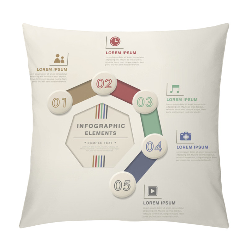 Personality  Abstract Flow Chart Infographics Pillow Covers