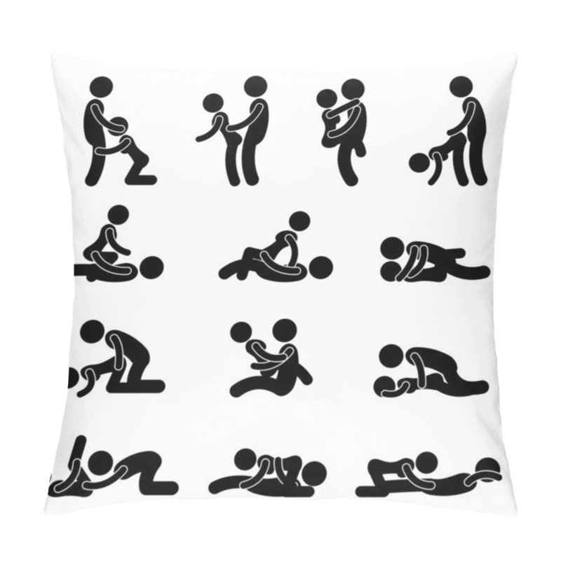 Personality  Sex Making Love Sexual Position Icon Sign Symbol Pillow Covers