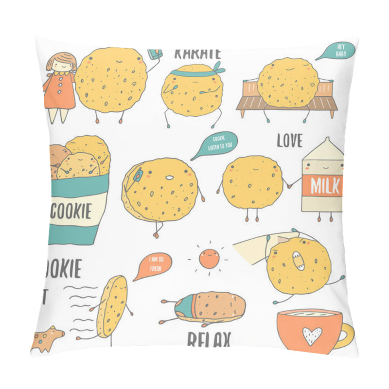 Personality  Cookies Characters Set Pillow Covers