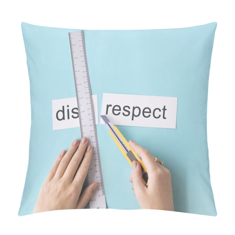 Personality  Hands Cutting Slip Of Paper Pillow Covers