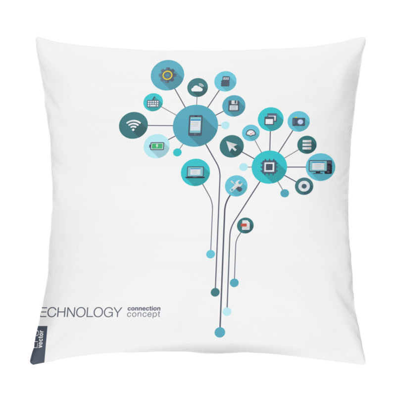 Personality  Abstract Technology Background Pillow Covers