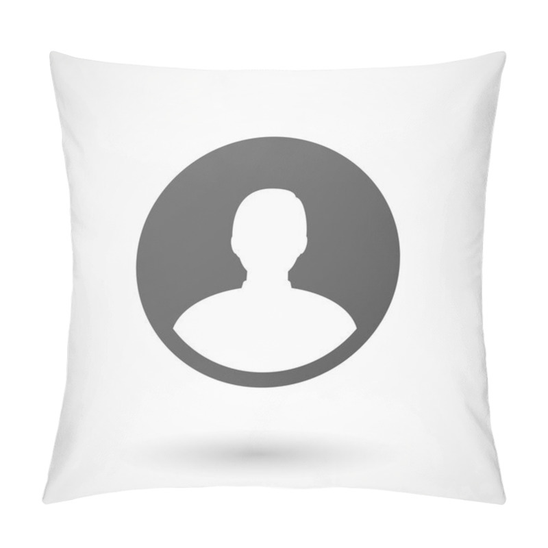 Personality  Male Avatar  Icon On White Background Pillow Covers