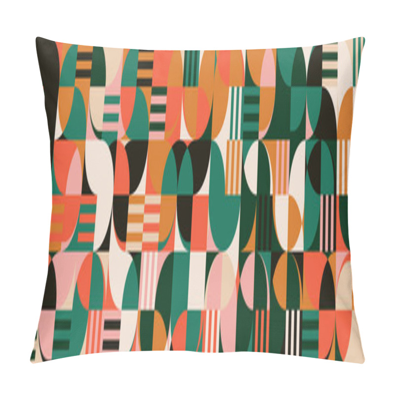 Personality  Bauhaus Inspired Abstract Artwork Made With Vector Design Elements And Bold Geometric Shapes For Poster, Cover, Art, Presentation, Prints, Fabric, Wallpaper And Etc. Pillow Covers