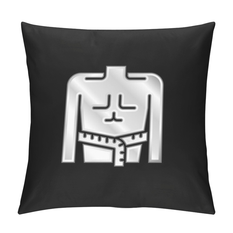 Personality  Body Mass Silver Plated Metallic Icon Pillow Covers