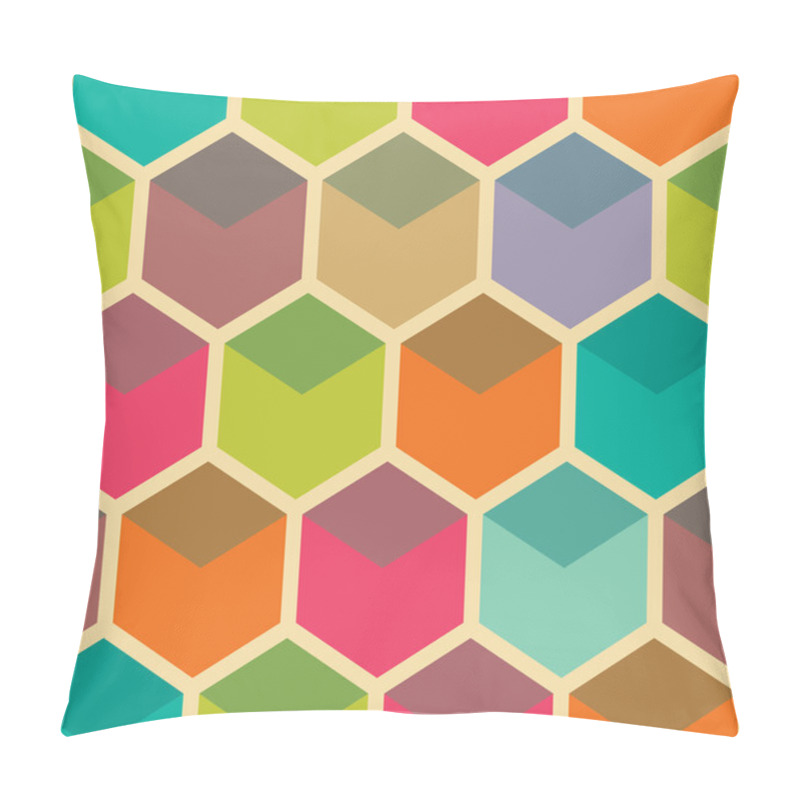 Personality  Retro Hexagon Seamless Pattern Pillow Covers