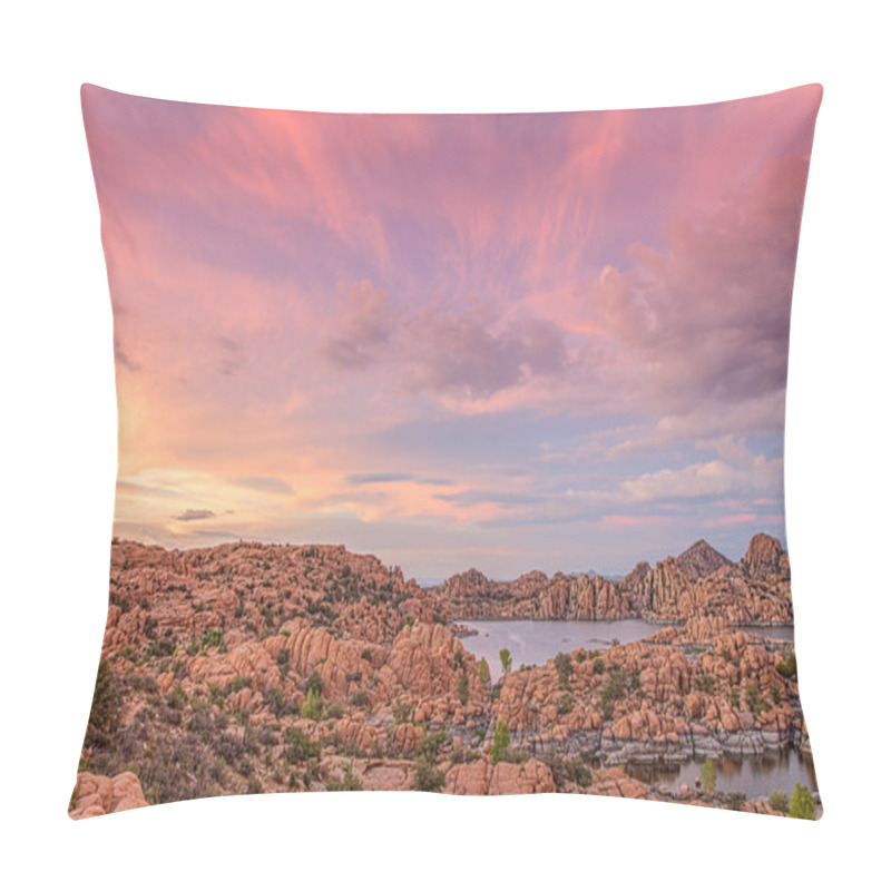 Personality  Sunset Over Scenic Lake Pillow Covers