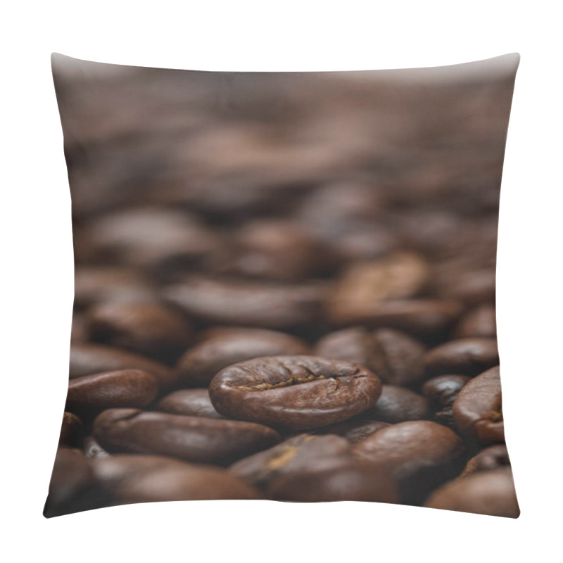 Personality  Close Up View Of Delicious Fresh Textured Coffee Grains Pillow Covers