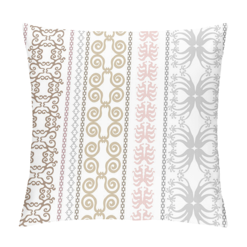 Personality  Set Of Luxury Bohemian Borders. Hand Drawn Scrolls, Geometric Ornaments, Damask Patterns, Floral Prints, Art Deco And Oriental Motifs. Pillow Covers