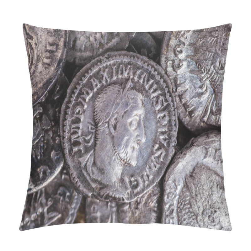 Personality  Ancient Coin Of The Roman Empire. Pillow Covers