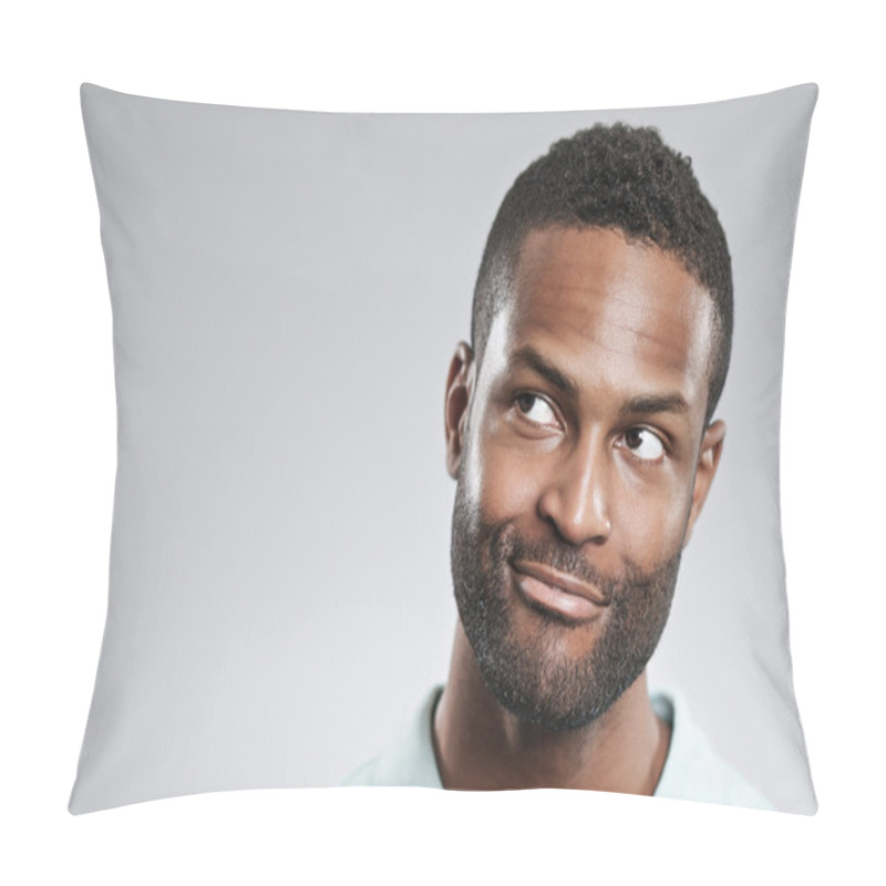 Personality  African American Man Thinking Of A Good Idea Pillow Covers