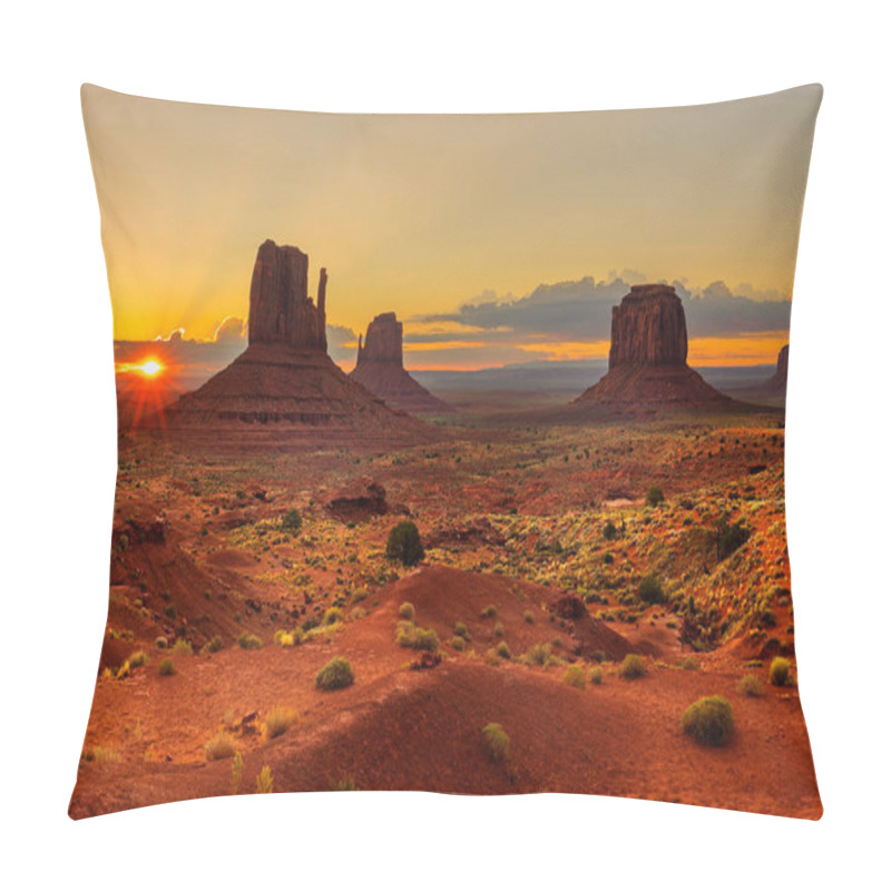 Personality  Sunrise Over Monument Valley Panorama Pillow Covers