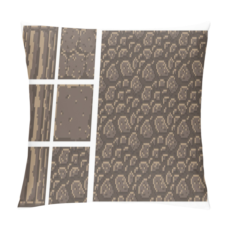 Personality  Texture For Platformers Pixel Art Vector - Brick Stone Wall Column Isolated Block Pillow Covers