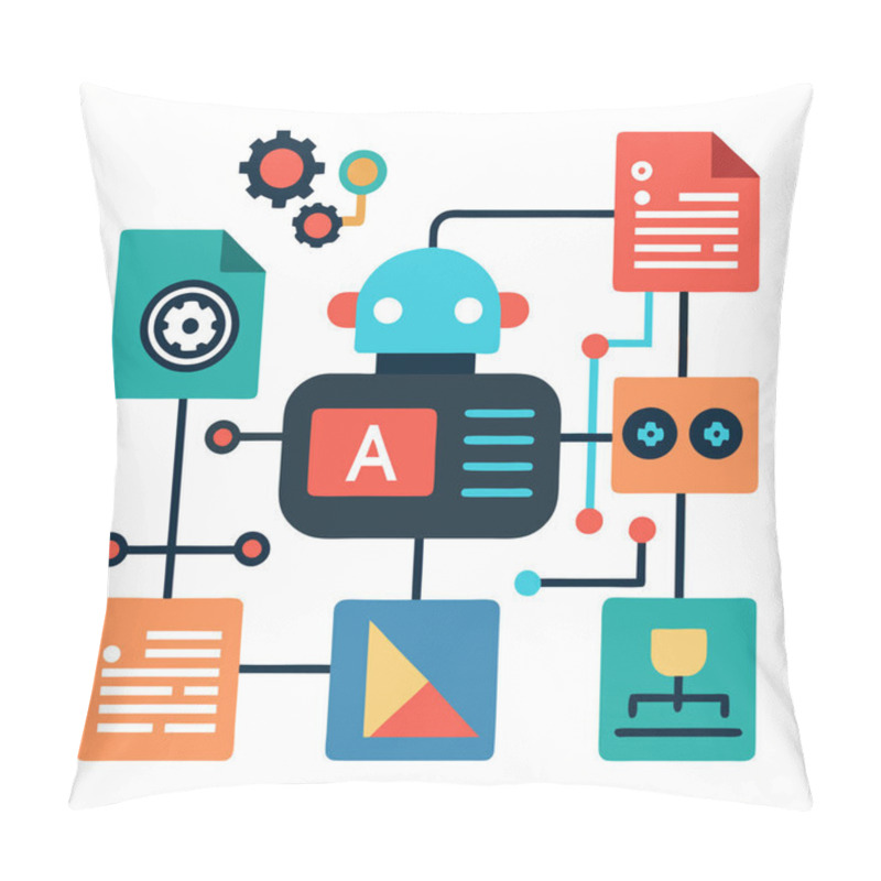 Personality  A Creative Depiction Of AI Algorithms Represented Through Code Snippets As Graphics. This Design Captures The Essence Of Machine Learning, Data Processing, And The Logic Behind Artificial Intelligence In A Visually Engaging Way. Pillow Covers