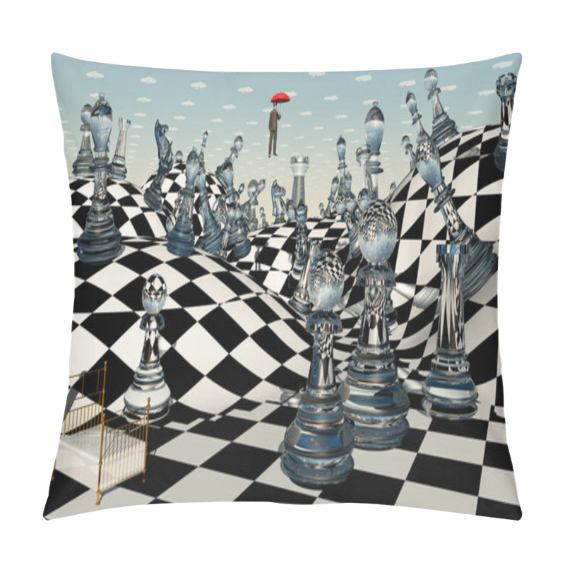 Personality  Fantasy Chess Concept Background Pillow Covers