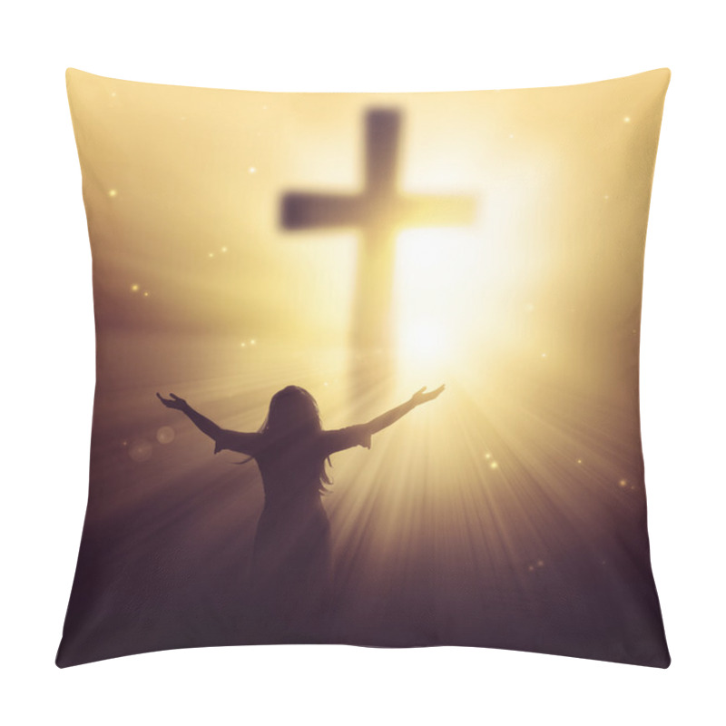 Personality  Sunbeams And Cross Pillow Covers