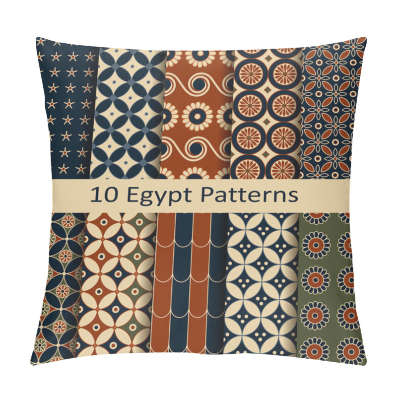 Personality  Set Of Ten Egypt Patterns Pillow Covers