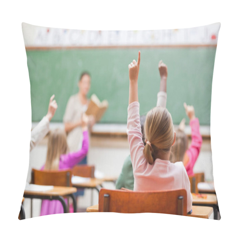 Personality  Elementary Students Rising Hands Pillow Covers