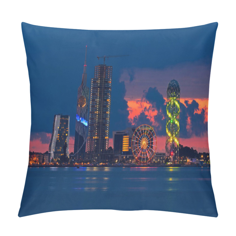 Personality  Batumi City Skyline At Night Pillow Covers