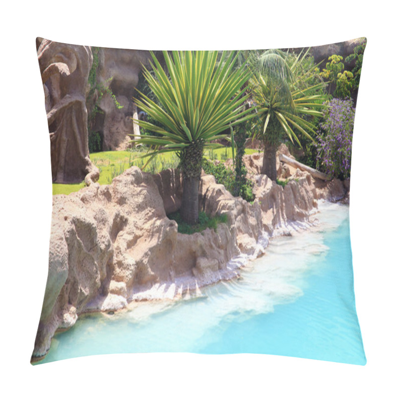 Personality  Beautiful Design With Pool And Palms, Tenerife Island, Canary. Pillow Covers