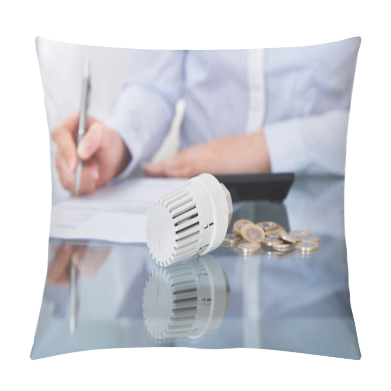 Personality  Businessperson Analyzing Invoice Pillow Covers