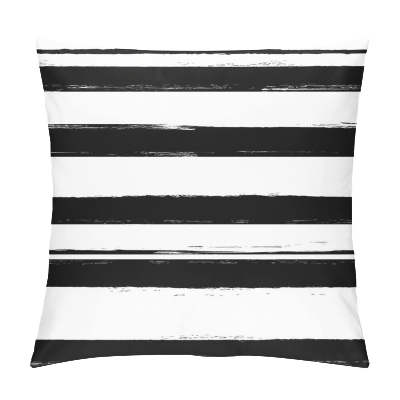 Personality  Black And White Grunge Stripes Seamless Repeatable Pattern , Lines Striped Wallpaper Pillow Covers