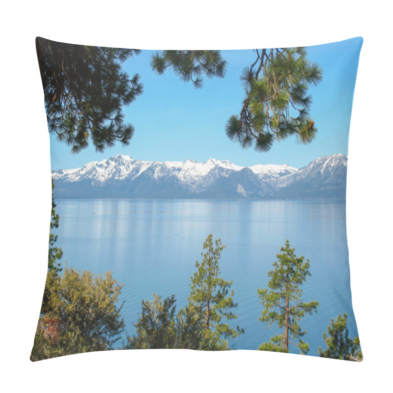 Personality  Beautiful View From Above Lake Tahoe, Sierra Nevada Pillow Covers