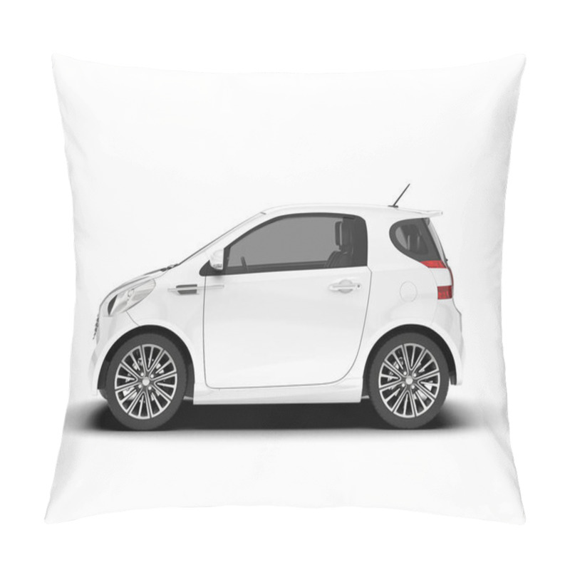 Personality  White Sport Car Isolated On White Background. 3d Rendering - Illustration Pillow Covers