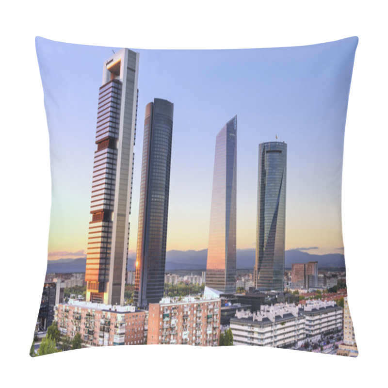 Personality  Madrid, Spain Financial District Pillow Covers