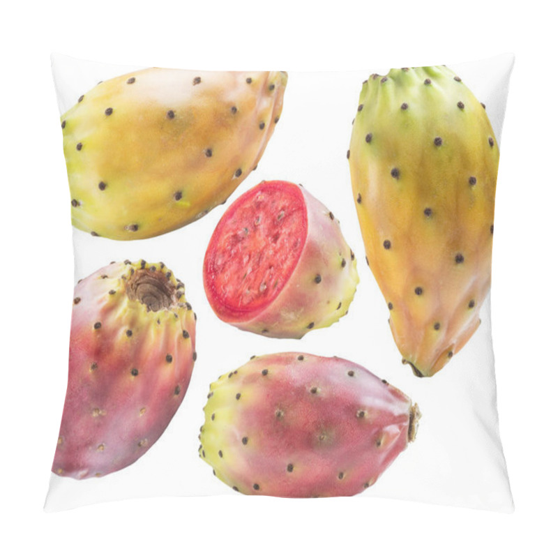 Personality  Prickly Pears Or Opuntia Fruits Collection On White Background. File Contains Clipping Path. Pillow Covers