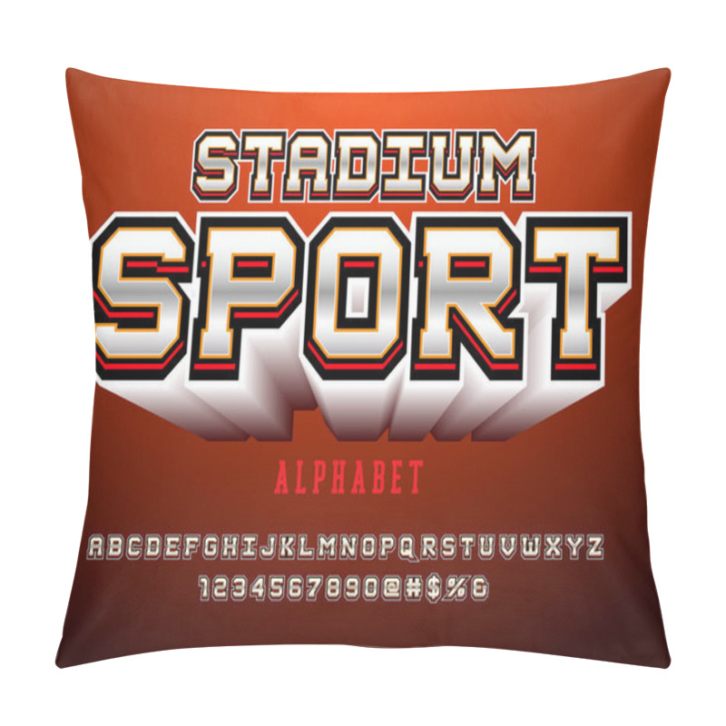 Personality  Sports Style Alphabet Design With Uppercase, Lowercase, Numbers And Symbols Pillow Covers