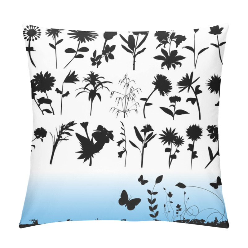 Personality  Flower And Butterfly Pillow Covers