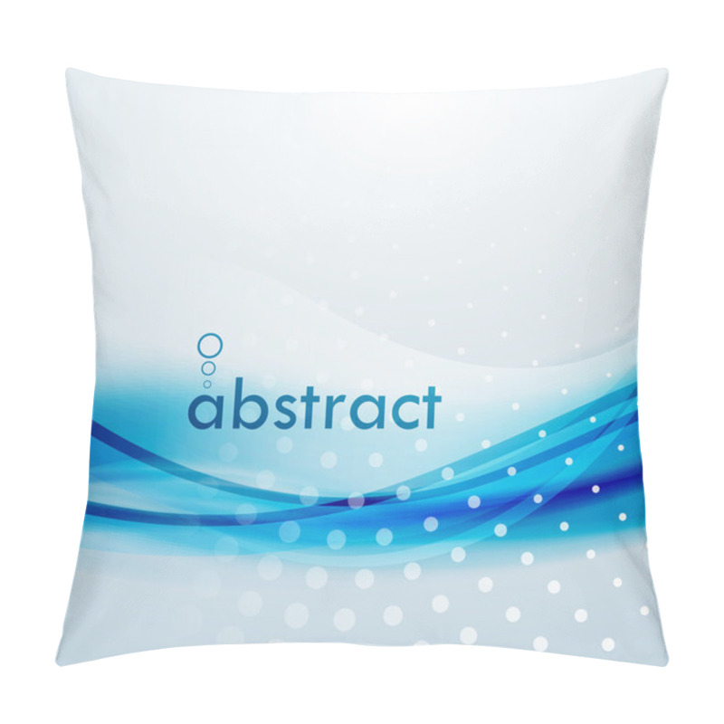 Personality  Abstract Blue Waves Background Pillow Covers