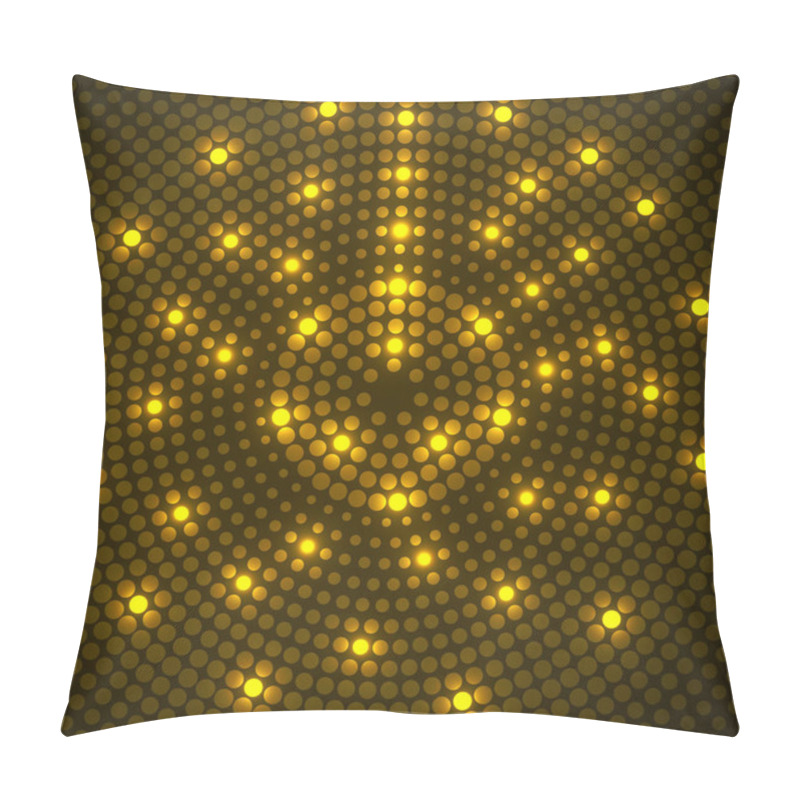 Personality  Abstract Glowing Dotted Background. Radial Pattern. Vector Pillow Covers