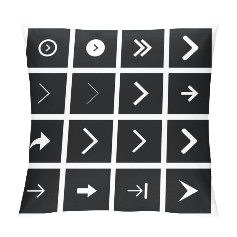 Personality  Arrows Icon Set Pillow Covers